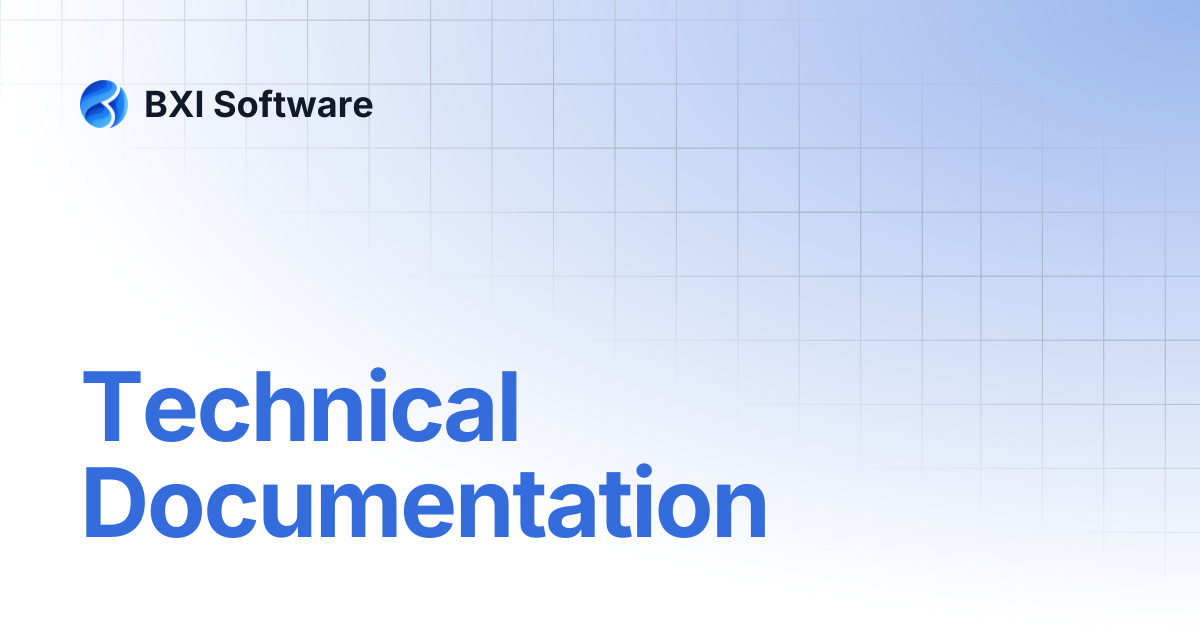 Technical Documentation | BXI Software
